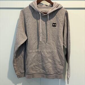 Under Armour Hoodie Mens Small Pullover Sweatshirt Loose Fit Patch 1357092